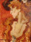 unknow artist Red Lady or The Lady in Red oil painting on canvas